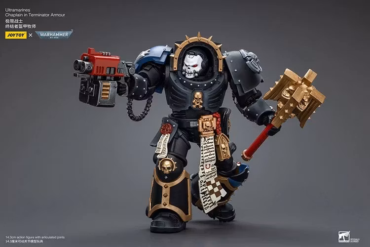 Warhammer 40K Ultramarines Chaplain in Terminator Armor 1/18 Scale Action Figure - Image 9