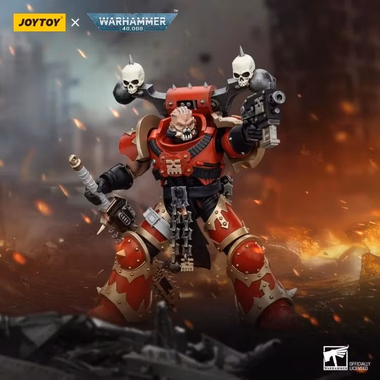 Warhammer 40K World Eaters Khorne Berzerker Eviscerator Chainsword 1/18 Scale Action Figure - Image 7