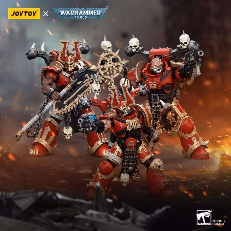 Warhammer 40K World Eaters Khorne Berzerker Eviscerator Chainsword 1/18 Scale Action Figure - Image 8
