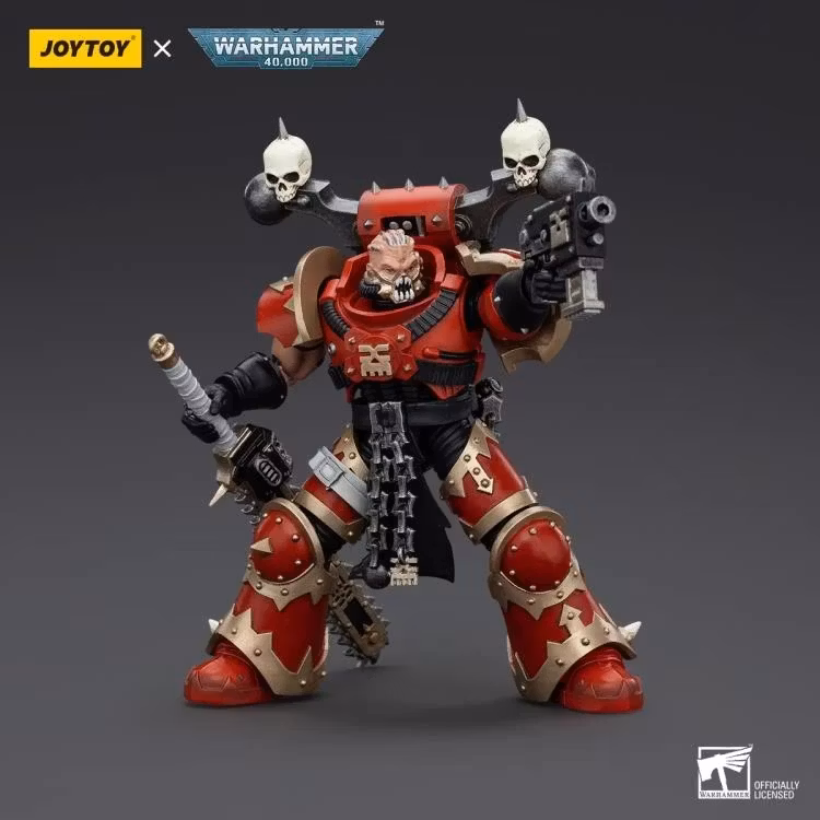 Warhammer 40K World Eaters Khorne Berzerker Eviscerator Chainsword 1/18 Scale Action Figure - Image 4