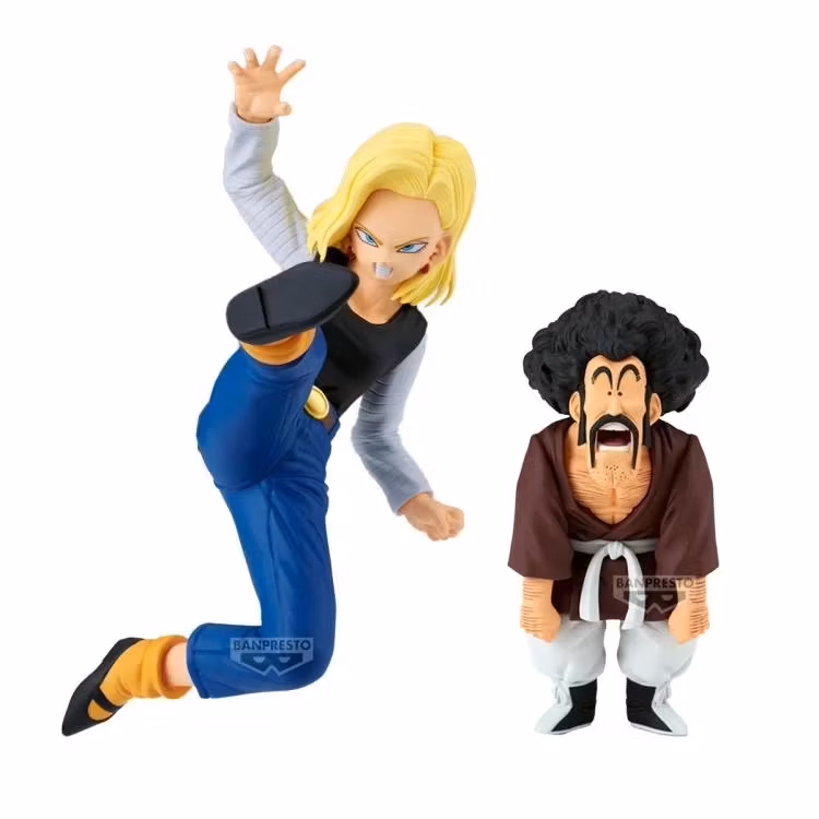 Dragon Ball Z Match Makers Android 18 & Mr. Satan (Vs. Mighty Mask) Figures - Image 2