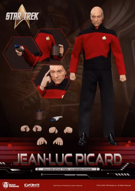 Star Trek VII: Generations Dynamic 8ction Heroes DAH-129P Captain Picard Limited Edition Action Figure - Image 9