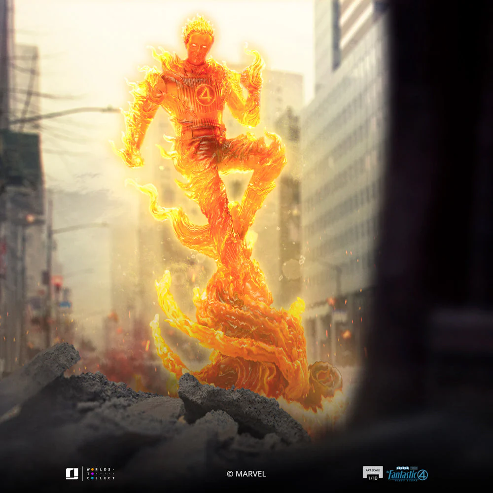 Marvel The Fantastic Four: First Steps Human Torch Statue Art Scale 1/10 Iron Studios - Image 2