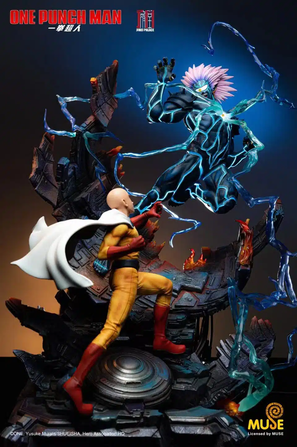One Punch Man Jimei Palace Saitama Vs Lord Boros Resin Statue - Image 4