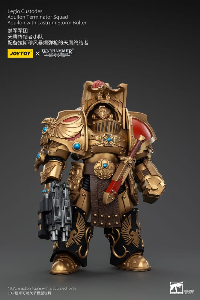 Warhammer The Horus Heresy Action Figure 1/18 Legio Custodes Aquilon Terminator Squad Aquilon with Lastrum Storm Bolter 14 cm - Image 7