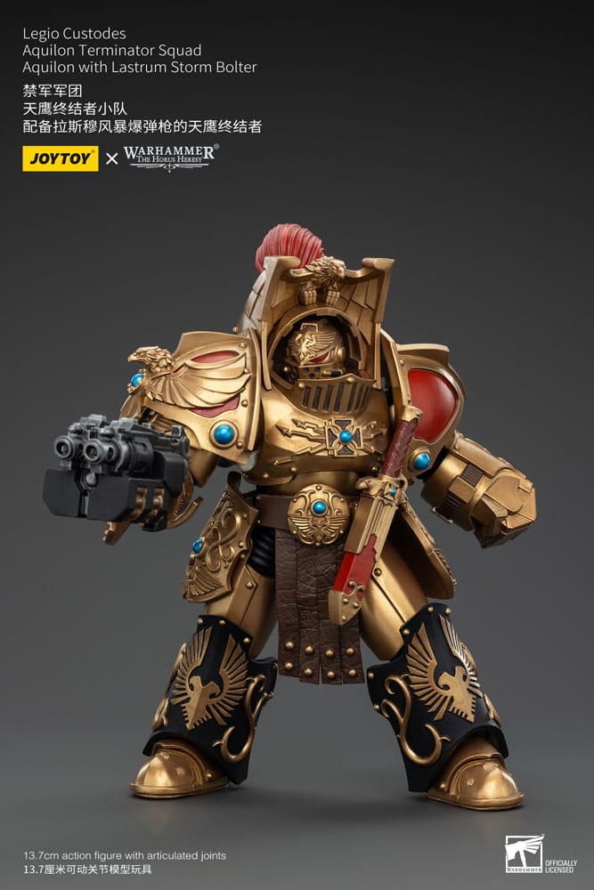 Warhammer The Horus Heresy Action Figure 1/18 Legio Custodes Aquilon Terminator Squad Aquilon with Lastrum Storm Bolter 14 cm - Image 2