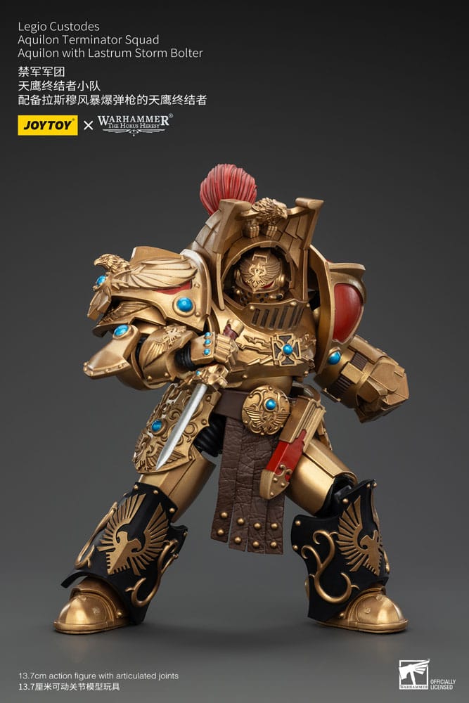 Warhammer The Horus Heresy Action Figure 1/18 Legio Custodes Aquilon Terminator Squad Aquilon with Lastrum Storm Bolter 14 cm - Image 4