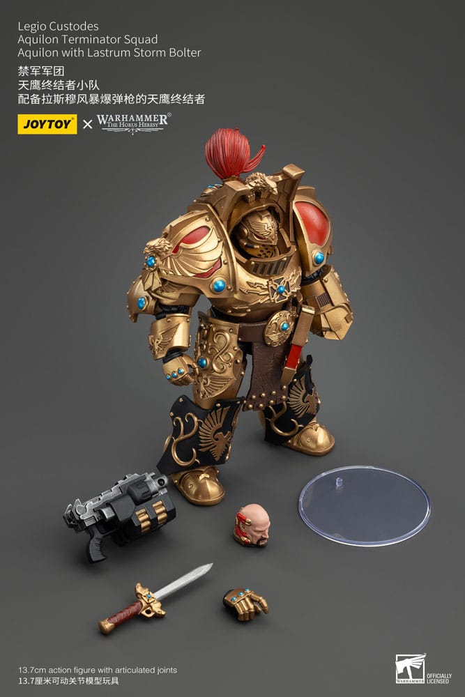 Warhammer The Horus Heresy Action Figure 1/18 Legio Custodes Aquilon Terminator Squad Aquilon with Lastrum Storm Bolter 14 cm - Image 5