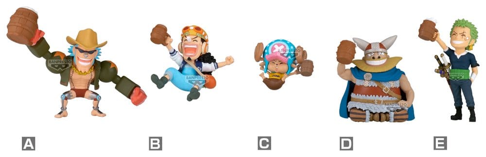 One Piece World Collectable Figure Banquet 2 Display (5x figures) - Image 2