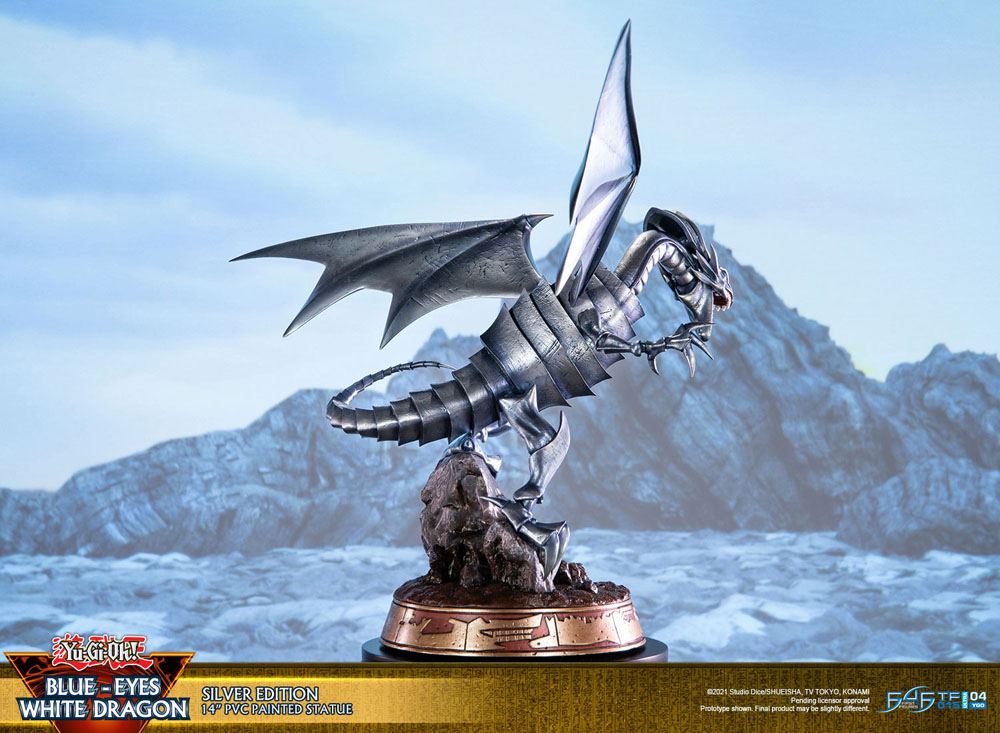 Yu-Gi-Oh! PVC Statue Blue-Eyes White Dragon Silver Edition 35 cm - Bild 4